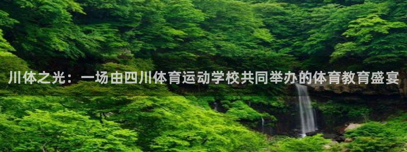 vsport体育官网下载平台注册流程视频：川体之光：
